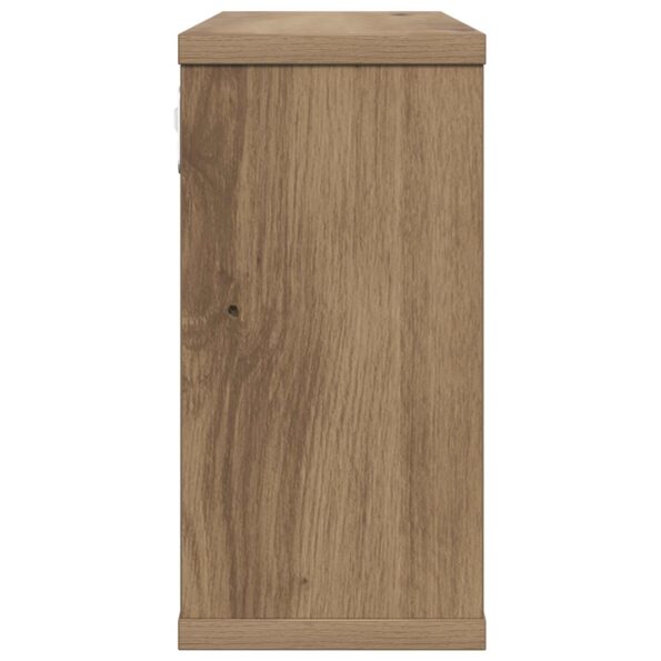 vidaXL Plávajúce police 2 pcs Dub artisan 80 x 15 x 30 cm – Obrázok 4