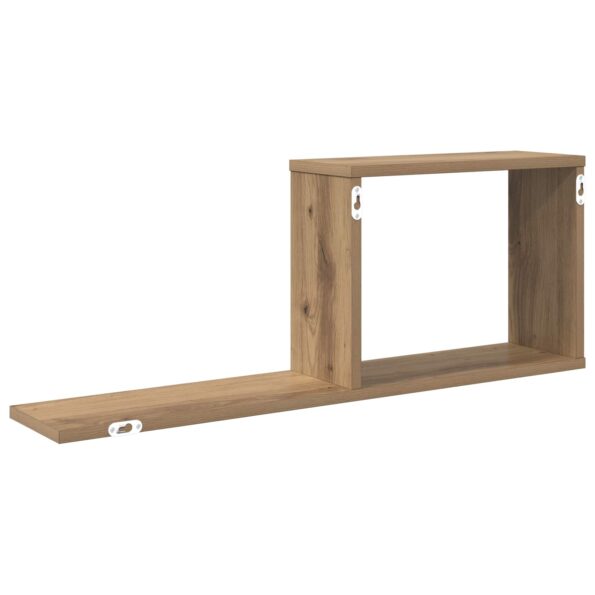 vidaXL Plávajúce police 2 pcs Dub artisan 80 x 15 x 30 cm – Obrázok 5