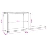 vidaXL Plávajúce police 2 pcs Dub artisan 80 x 15 x 30 cm – Obrázok 8