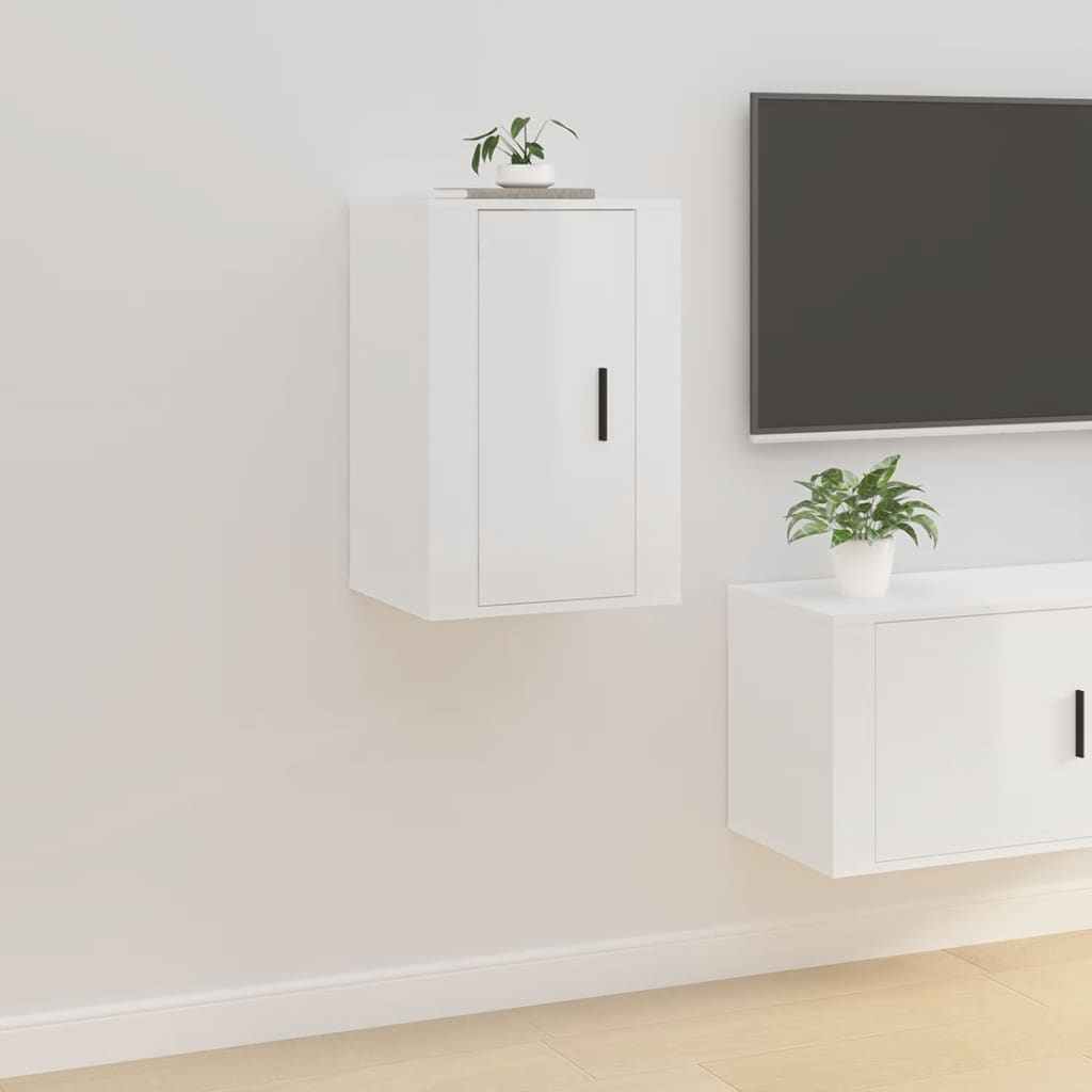 816660_1.jpg vidaXL Nástenná TV skrinka, lesklá biela, 40x34,5x60 cm – Obrázok 1