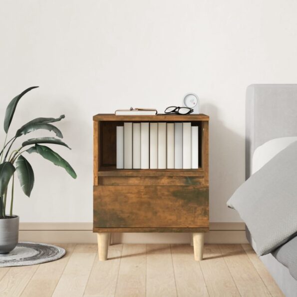 vidaXL Nočné stolíky 2 ks, dymový dub 40x35x50 cm – Obrázok 3