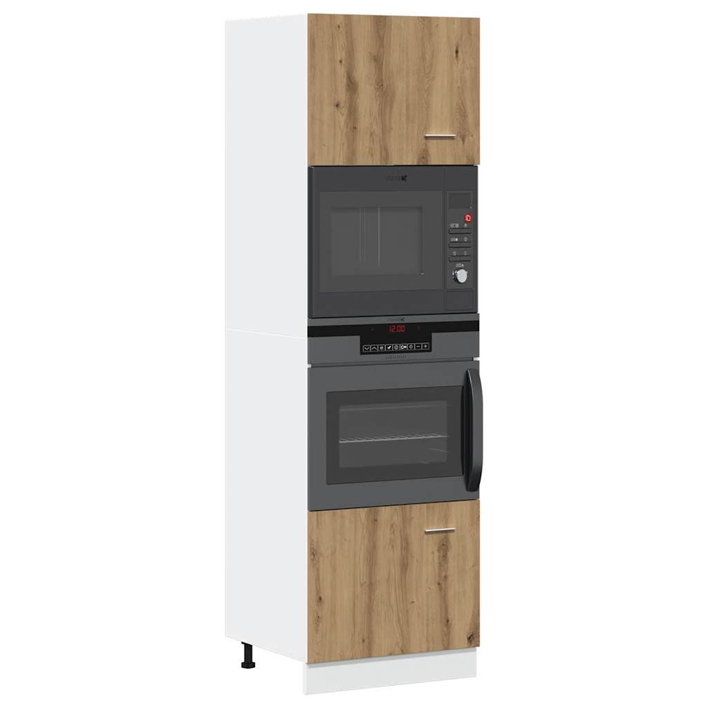 856129_1.jpg vidaXL Mikrovlnná skrinka Lyon Artisan Oak 60x57x207 cm, technicky upravené drevo – Obrázok 1