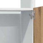 vidaXL Mikrovlnná skrinka Lyon Artisan Oak 60x57x207 cm, technicky upravené drevo – Obrázok 12