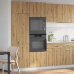 vidaXL Mikrovlnná skrinka Lyon Artisan Oak 60x57x207 cm, technicky upravené drevo – Obrázok 3