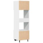 vidaXL Mikrovlnná skrinka Lyon Artisan Oak 60x57x207 cm, technicky upravené drevo – Obrázok 8