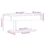 vidaXL Konferenčný stolík, dubový, 96x50x45 cm, imitácia dreva – Obrázok 9