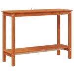 vidaXL Konzolový stôl Vosková Hnedá 110 x 40 x 80 cm Masívna borovica – Obrázok 2