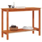 vidaXL Konzolový stôl Vosková Hnedá 110 x 40 x 80 cm Masívna borovica – Obrázok 3