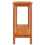 vidaXL Konzolový stôl Vosková Hnedá 110 x 40 x 80 cm Masívna borovica – Obrázok 6