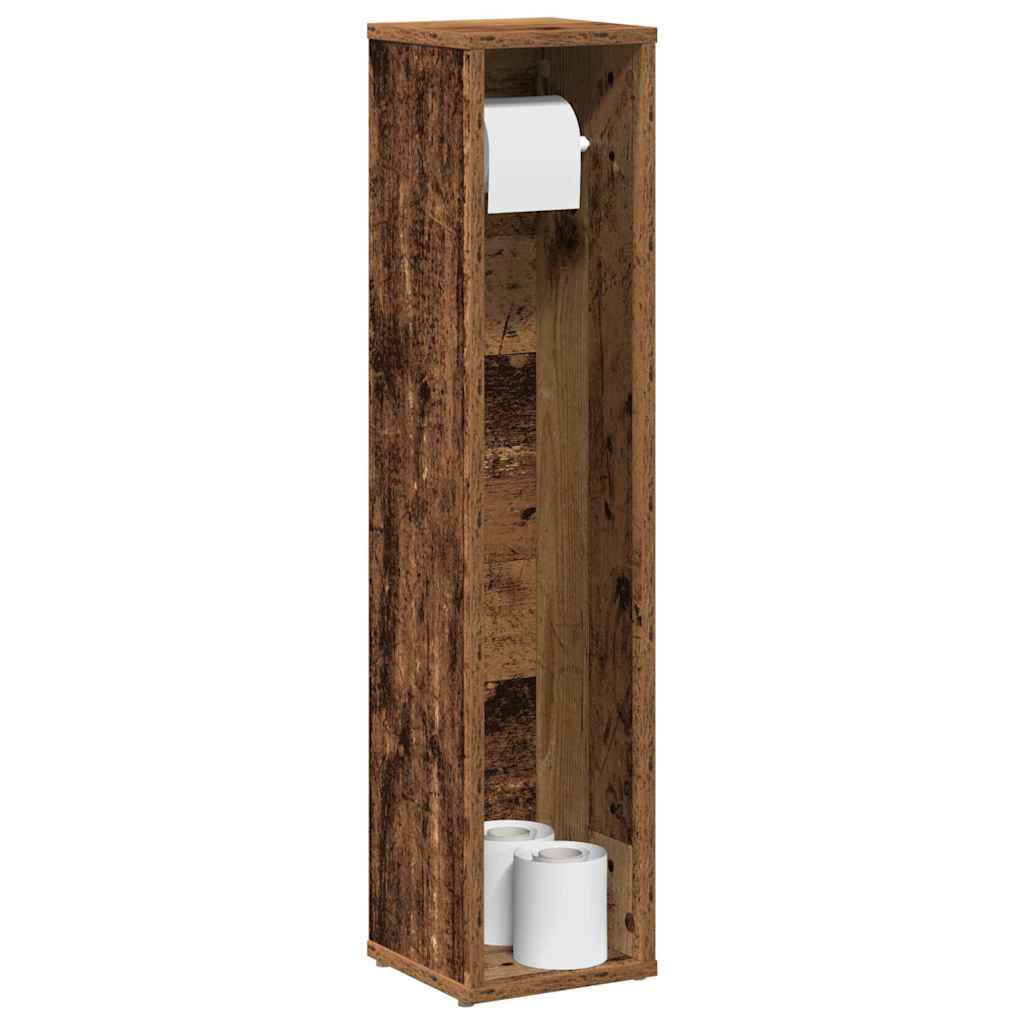 858513_1.jpg vidaXL Kúpeľňová skrinka s držiakom na rolky, staré drevo 20,5x20x90 cm – Obrázok 1