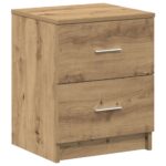vidaXL Nočné stolíky 2 ks s 2 zásuvkami, remeselnícky dub 40x36x50 cm – Obrázok 6