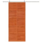 vidaXL Zavesené posuvné dvere Voskovo hnedá 90 x 208 cm – Obrázok 5