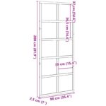 vidaXL Zavesené posuvné dvere Voskovo hnedá 90 x 208 cm – Obrázok 7
