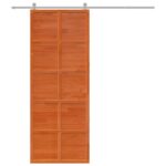vidaXL Zavesené posuvné dvere Voskovo hnedá 80 x 208 cm – Obrázok 5