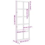 vidaXL Zavesené posuvné dvere Voskovo hnedá 80 x 208 cm – Obrázok 7