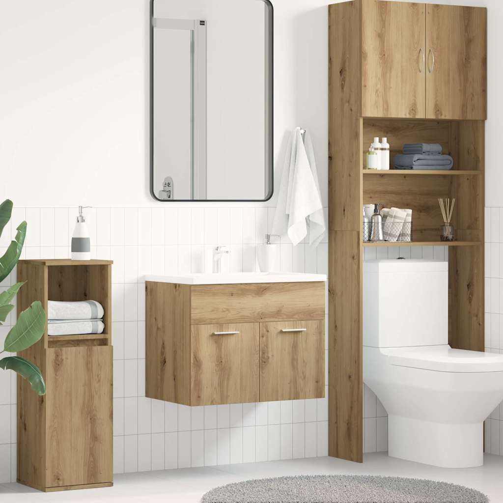 862024_1.jpg vidaXL Kúpeľňová skrinka pod umývadlo, dubový drevený remeselník, 60x38,5x46 cm, imitácia dreva – Obrázok 1