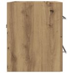 vidaXL Kúpeľňová skrinka pod umývadlo, dubový drevený remeselník, 60x38,5x48 cm, imitácia dreva – Obrázok 7