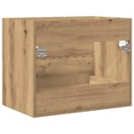 vidaXL Kúpeľňová skrinka pod umývadlo, dubový drevený remeselník, 60x38,5x48 cm, imitácia dreva – Obrázok 8