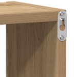 vidaXL Nástenná polica, dubový drevený remeselník, 75x16x55 cm, imitácia dreva – Obrázok 8