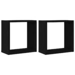 vidaXL Nástenné kockové police 2 ks, čierny dub 30x15x30 cm, technické drevo – Obrázok 2