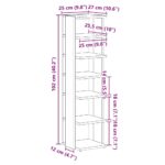 vidaXL Skrinky na topánky 2 ks, čierny dub 25x27x102 cm, umelé drevo – Obrázok 11