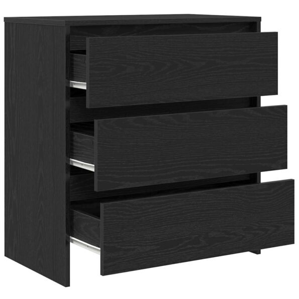 vidaXL Komoda, čierny dub, 70x41x75 cm, imitácia dreva – Obrázok 5