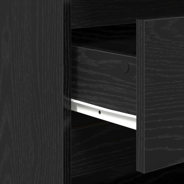 vidaXL Komoda, čierny dub, 70x41x75 cm, imitácia dreva – Obrázok 9