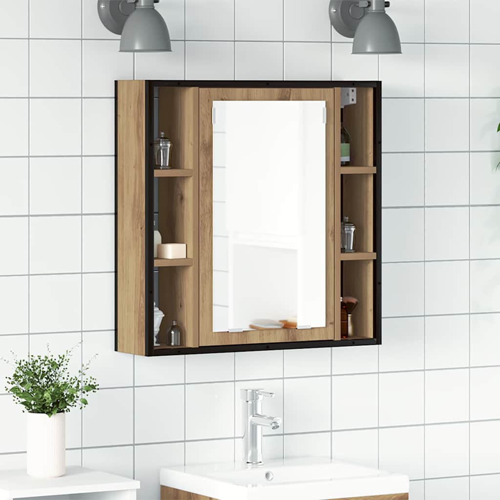 862227_1.jpg vidaXL Kúpeľňová zrkadlová skrinka, dubový drevený remeselník, 60x16x60 cm – Obrázok 1