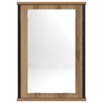 vidaXL Kúpeľňová zrkadlová skrinka, dubový drevený remeselník, 42x12x60 cm – Obrázok 4