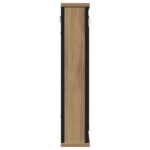 vidaXL Kúpeľňová zrkadlová skrinka, dubový drevený remeselník, 42x12x60 cm – Obrázok 5