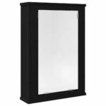 vidaXL Kúpeľňová zrkadlová skrinka, čierny dub, 42x12x60 cm, imitácia dreva – Obrázok 2