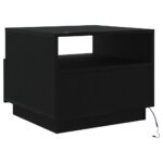 vidaXL Konferenčný stolík s LED svetlami, čierny dub 50x49x40 cm – Obrázok 8
