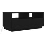 vidaXL Konferenčný stolík s LED svetlami, čierny dub 90x49x40 cm – Obrázok 3