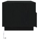 vidaXL Konferenčný stolík s LED svetlami, čierny dub 90x49x40 cm – Obrázok 7