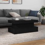 vidaXL Konferenčný stolík s LED svetlami, čierny dub 90x50x40 cm – Obrázok 4
