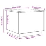 vidaXL Konferenčný stolík s LED svetlami, čierny dub 50x50x40 cm – Obrázok 13