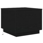 vidaXL Konferenčný stolík s LED svetlami, čierny dub 50x50x40 cm – Obrázok 3
