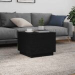 vidaXL Konferenčný stolík s LED svetlami, čierny dub 50x50x40 cm – Obrázok 4