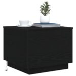 vidaXL Konferenčný stolík s LED svetlami, čierny dub 50x50x40 cm – Obrázok 6