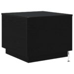 vidaXL Konferenčný stolík s LED svetlami, čierny dub 50x50x40 cm – Obrázok 9