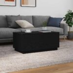 vidaXL Konferenčný stolík s LED svetlami, čierny dub 90x50x40 cm – Obrázok 4