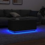 vidaXL Konferenčný stolík s LED svetlami, čierny dub 90x50x40 cm – Obrázok 5