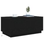 vidaXL Konferenčný stolík s LED svetlami, čierny dub 90x50x40 cm – Obrázok 6