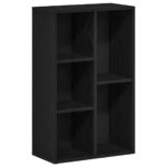 vidaXL Knižnica, čierny dub, 50x25x80 cm, imitácia dreva – Obrázok 2