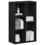 vidaXL Knižnica, čierny dub, 50x25x80 cm, imitácia dreva – Obrázok 4