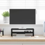 vidaXL Stojan na monitor, čierny dub, 42x24x13 cm, umelé drevo – Obrázok 3
