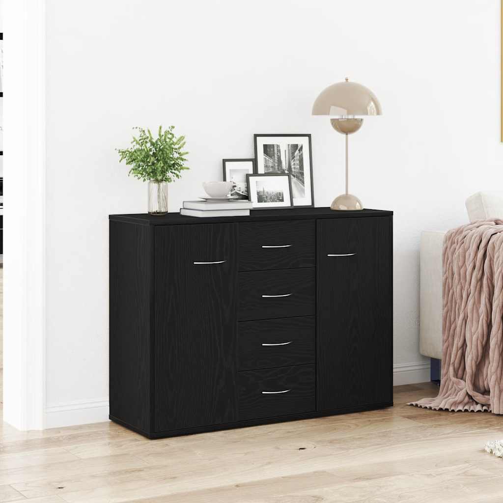 862446_1.jpg vidaXL Komoda čierna dub 88x30x64 cm, imitácia dreva – Obrázok 1