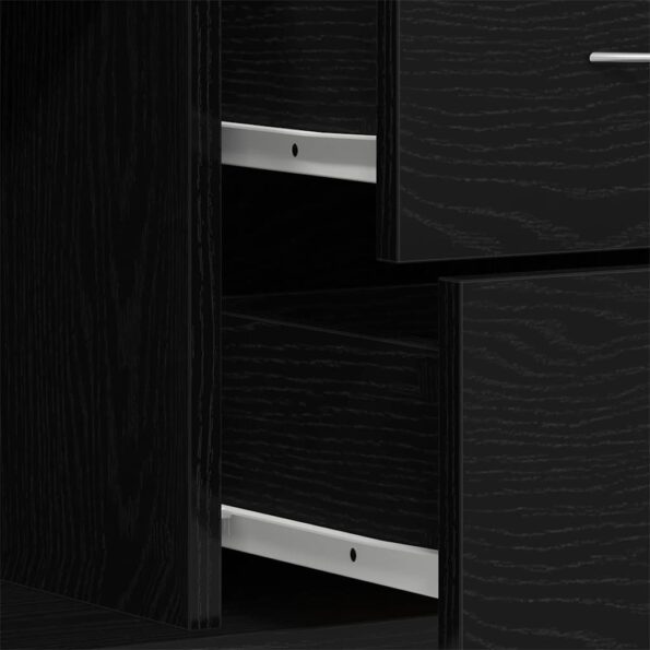 vidaXL Komoda čierna dub 88x30x64 cm, imitácia dreva – Obrázok 10