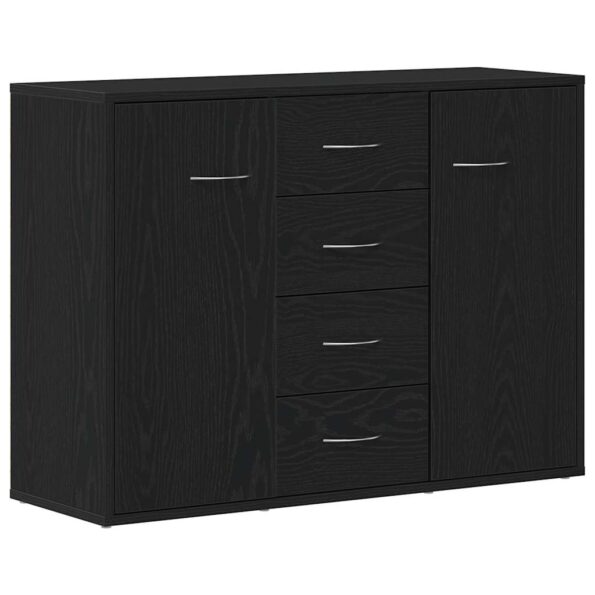 vidaXL Komoda čierna dub 88x30x64 cm, imitácia dreva – Obrázok 2