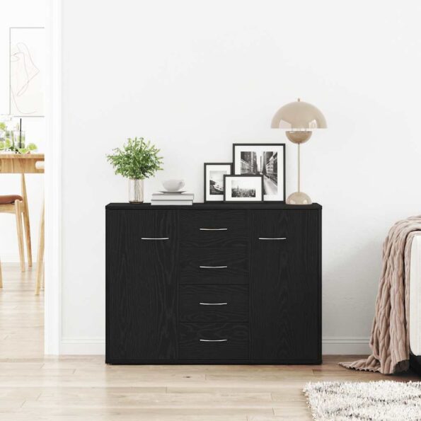 vidaXL Komoda čierna dub 88x30x64 cm, imitácia dreva – Obrázok 3